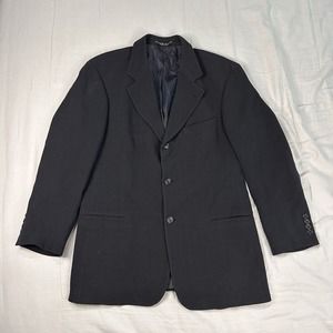Hugo Boss Barneys New York Blazer mens 40R einstein black wool blend USA
